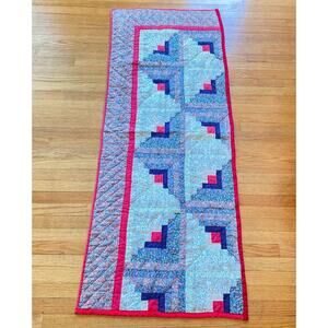 Vintage  Hand Stitched Quilt Table, Runner, Quilt, Blanket, throw